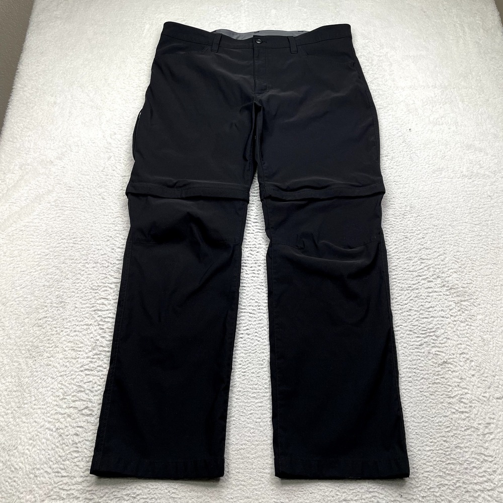Eddie Bauer Pants Mens 40X32 Chino Tech Convertible Black Outdoor‎ Nylon
